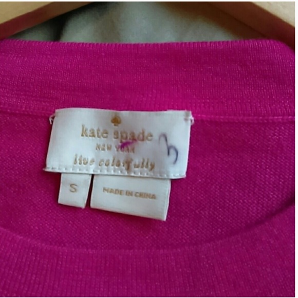 kate spade pink bow sweater size s like new - Picture 3 of 5